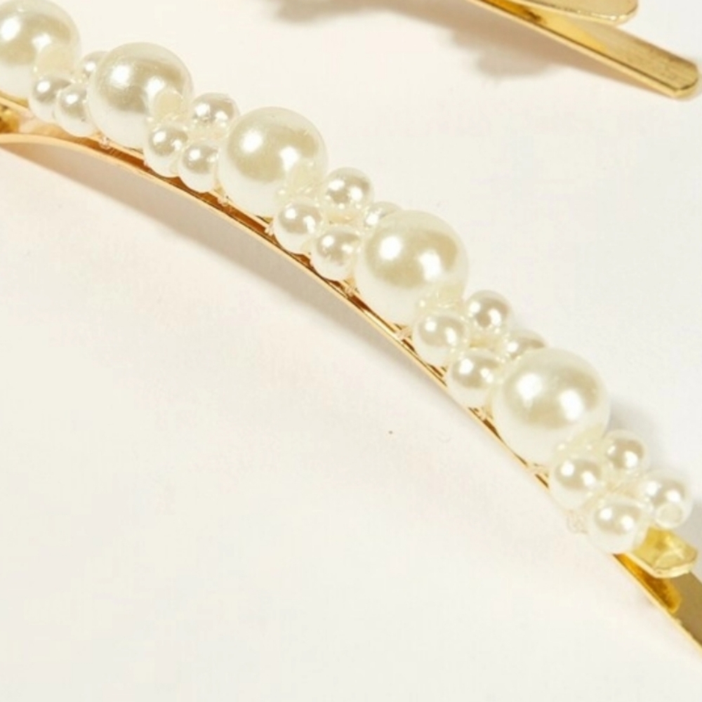 Pearl Hair Clips - Set of 3